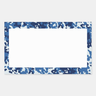 Digital Sky Blue Camouflage - with White Rectangular Sticker