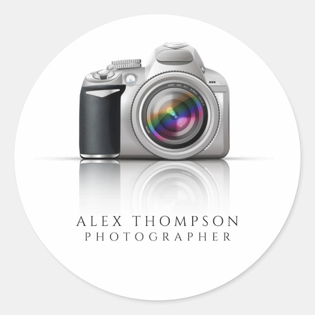 Digital SLR Camera Professional Photography Classic Round Sticker (Front)