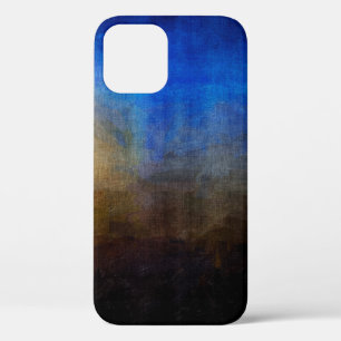 Digital structure of painting. Abstract art vintag iPhone 12 Case
