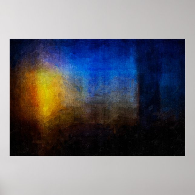 Digital structure of painting. Abstract art vintag Poster (Front)