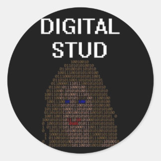Digital Stud Classic Round Sticker