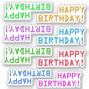 Digital Style "HAPPY BIRTHDAY!" Stickers