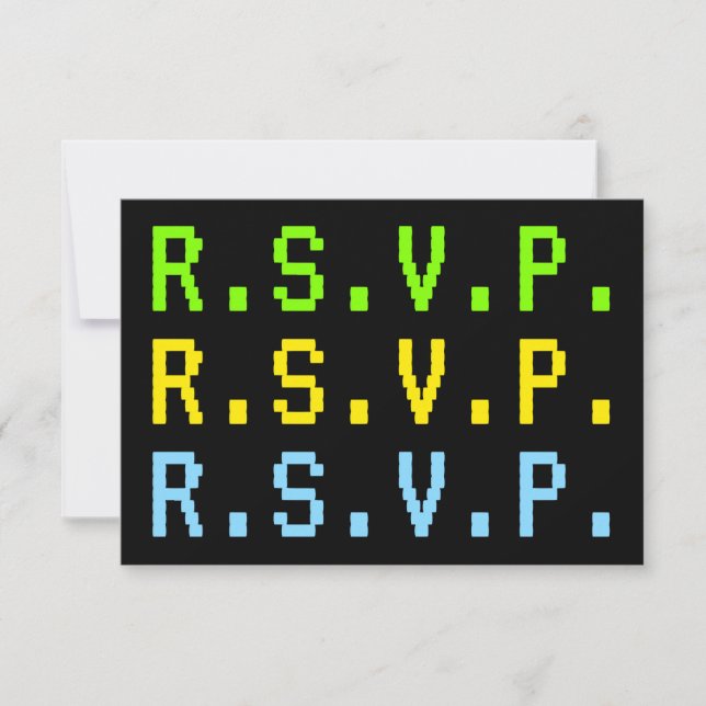 Digital Style, Nerdy "R.S.V.P." Card (Front)