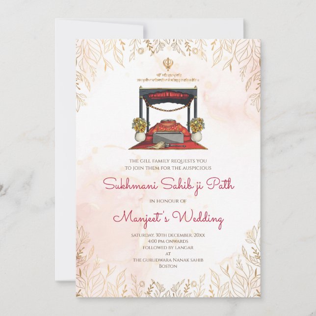 Digital Sukhmani Sahib Path invitations (Front)