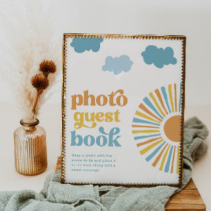 Digital Sun Baby Shower Photo Guest Book Sign