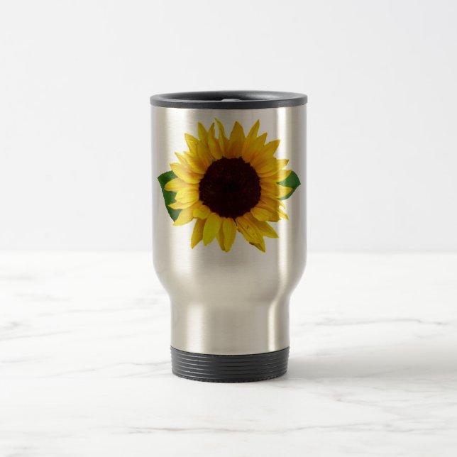 Digital Sunflower Travel Mug (Center)