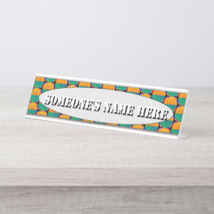 Digital Sunrise by Kenneth Yoncich Desk Name Plate