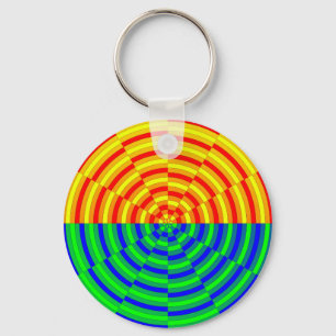 Digital Sunrise by Kenneth Yoncich Key Ring