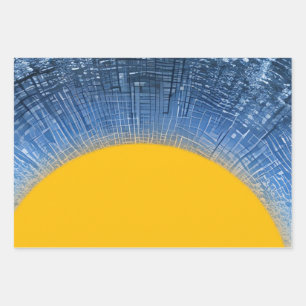 Digital Sunrise Wrapping Paper Sheet
