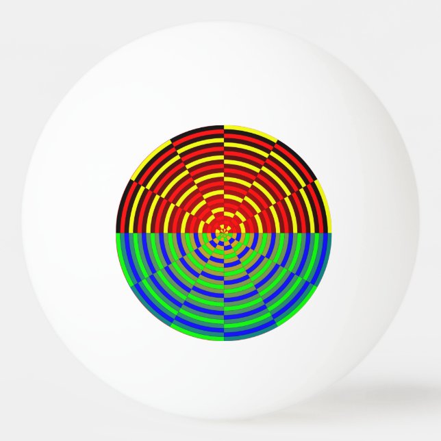 Digital Sunset by Kenneth Yoncich Ping Pong Ball (Front)