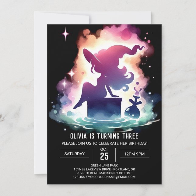 Digital Sweet Wizard Birthday Invitation (Front)