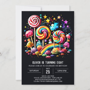 Digital Sweet Wonderland Birthday Invitation