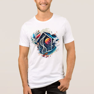 Digital T-Shirt - Chrome House Art Tri-Blend Shirt
