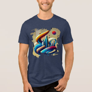 Digital T-Shirt - Urban Graffiti Tri-Blend Shirt