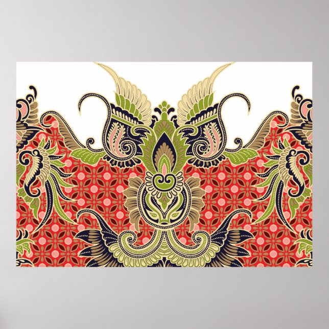 digital textile design with beautiful bunch decora poster (Front)