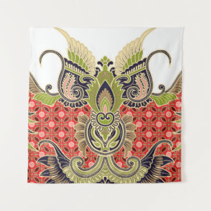 digital textile design with beautiful bunch decora tapestry