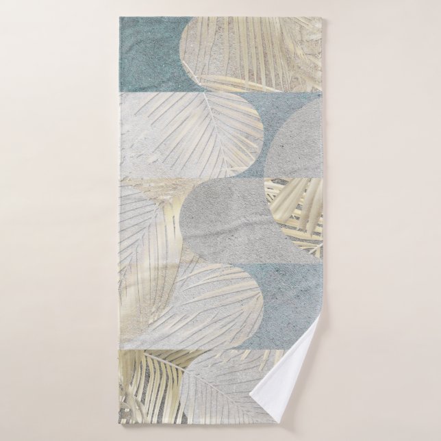 Digital tiles design. 3D render Colourful ceramic  Bath Towel (Bath Towel)