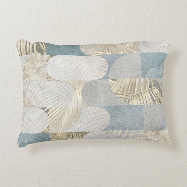 Digital tiles design. 3D render Colourful ceramic  Decorative Cushion (Front)