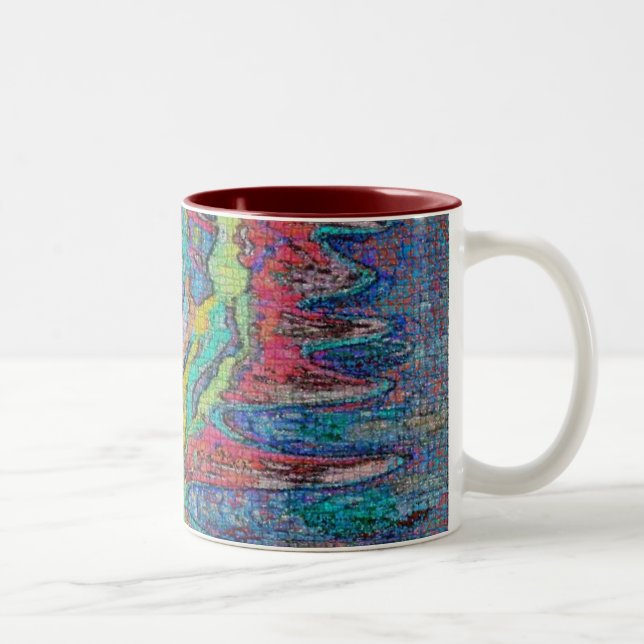 Digital Time Rip Two-Tone Coffee Mug (Right)