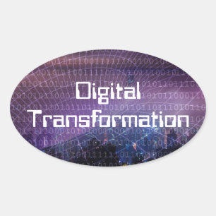 Digital Transformation for Business Oval Sticker