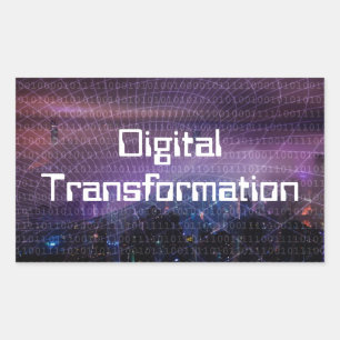Digital Transformation for Business Rectangular Sticker