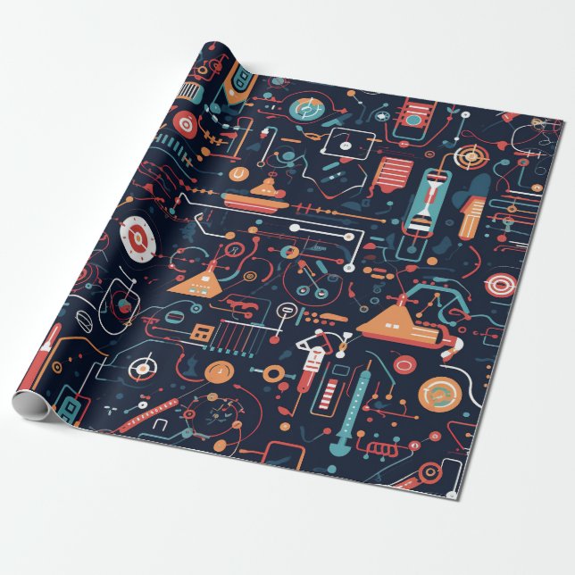 Digital Transformation Wrapping Paper (Unrolled)