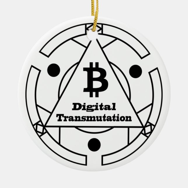 Digital Transmutation Alchemy Ceramic Tree Decoration (Front)