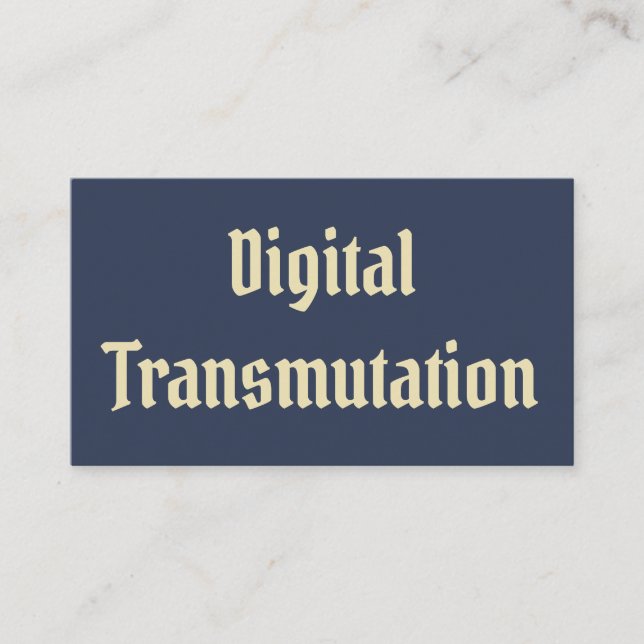 Digital Transmutation Business Card (Front)