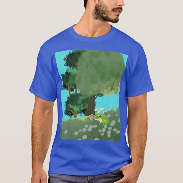 DIGITAL TREE AND DAISIES ART T-Shirt (Front)
