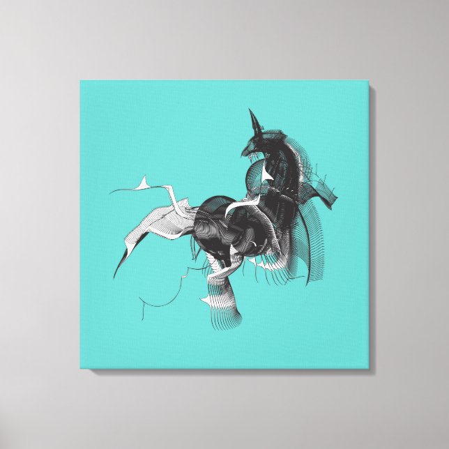 Digital Unicorn Canvas Print (Front)