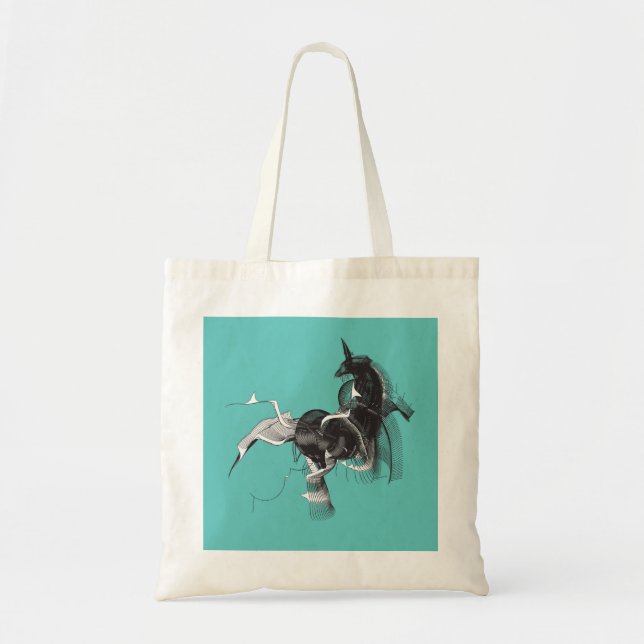 Digital Unicorn Tote Bag (Front)
