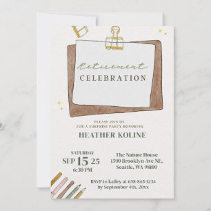 Digital Unique Teacher Retirement Party Template