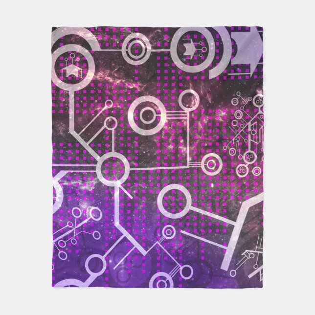 Digital Universe Fleece Blanket (Front)