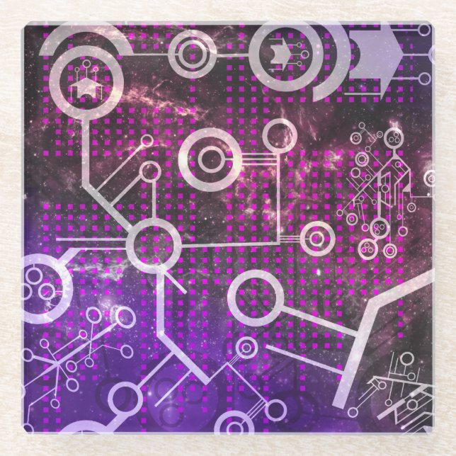 Digital Universe Glass Coaster (Front)
