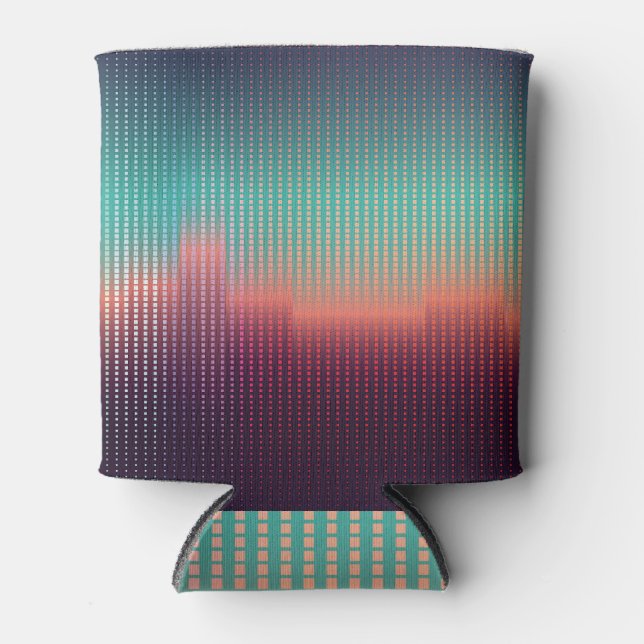 Digital urban landscape, colourful squares. can cooler (Front)