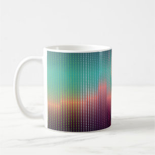Digital urban landscape, colourful squares. coffee mug