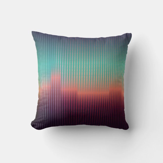 Digital urban landscape, colourful squares. cushion (Front)