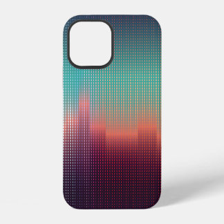 Digital urban landscape, colourful squares. iPhone 12 case