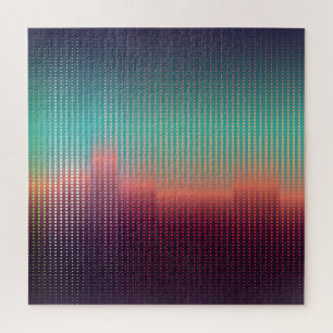 Digital urban landscape, colourful squares. jigsaw puzzle