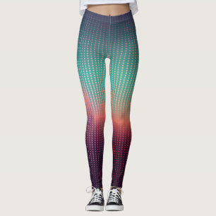 Digital urban landscape, colourful squares. leggings