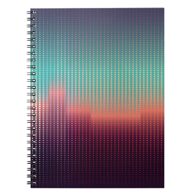 Digital urban landscape, colourful squares. notebook (Front)