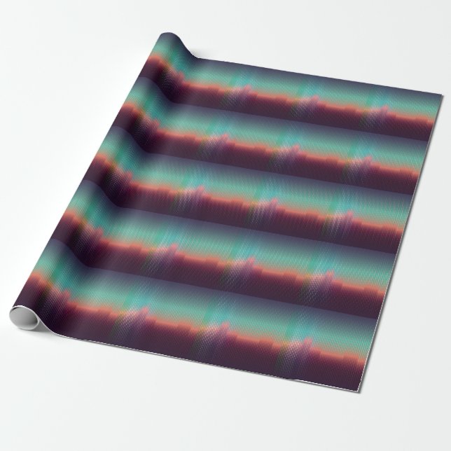 Digital urban landscape, colourful squares. wrapping paper (Unrolled)