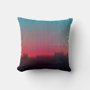 Digital Urban Squares: Futuristic Blur. Cushion