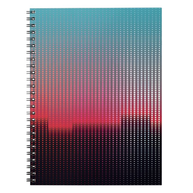 Digital Urban Squares: Futuristic Blur. Notebook (Front)