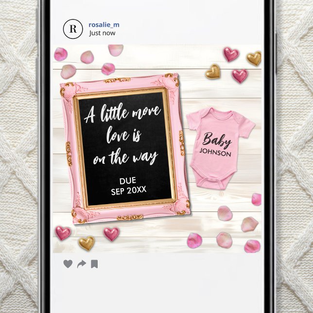 Digital Valentine Social Media Pregnancy Announcement (Creator Uploaded)