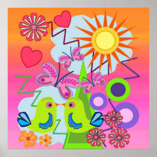 Digital vector poster