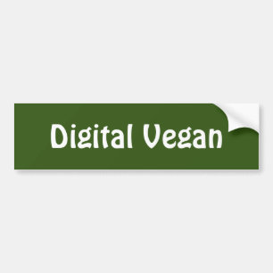 Digital Vegan Bumper Sticker