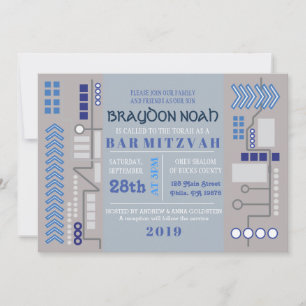 Digital Video Games Bar Bat Mitzvah Invitation