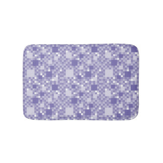 Digital Violet Pixelated Little Squares Bath Mat