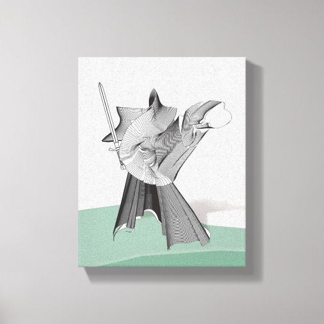 Digital Warrior Canvas Print (Front)